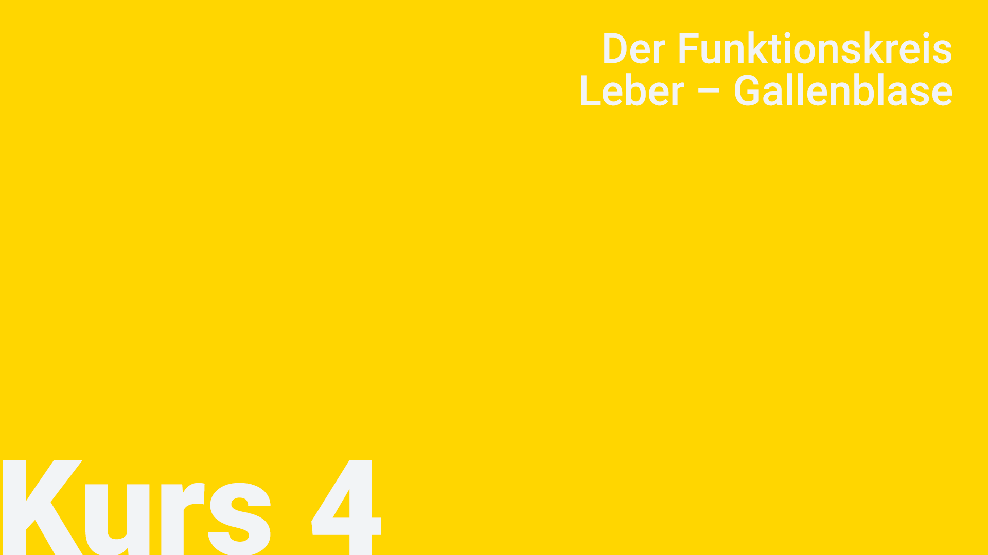 4. Funktionskreis Leber – Gallenblase